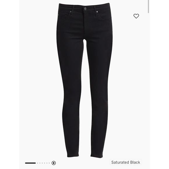 AG Adriano Goldschmied The Prima Crop Black Jeans Women’s 31 Cigarette - Picture 5 of 12